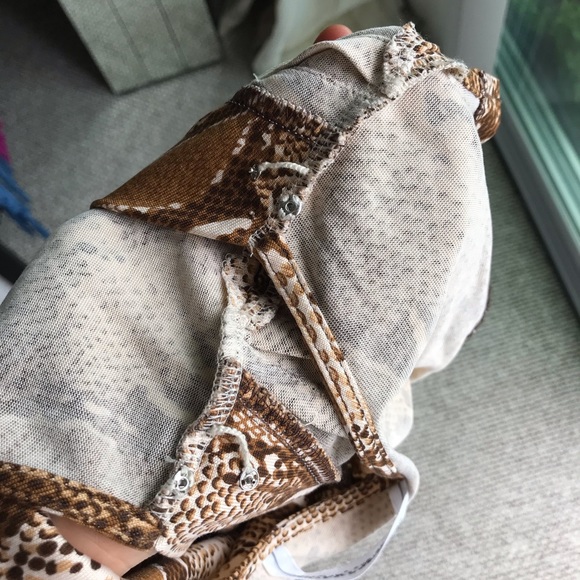 Diane Von Furstenberg Zeke Snakeskin Dress Sz8 - Picture 8 of 9